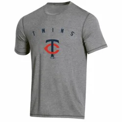MLB Minnesota Twins Men's Gray Athletic Performance T-Shirt - M
