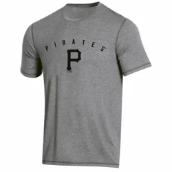 MLB Pittsburgh Pirates Men's Gray Athletic Performance T-Shirt - XL