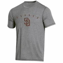 MLB San Diego Padres Men's Gray Athlete Performance T-Shirt - S