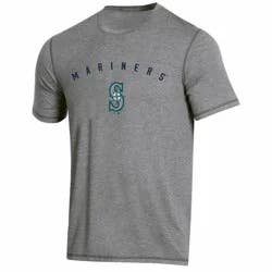 MLB Seattle Mariners Men's Gray Athletic Performance T-Shirt - XL