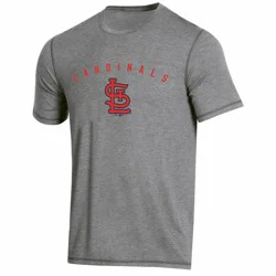 MLB St. Louis Cardinals Men's Gray Athletic Performance T-Shirt - S