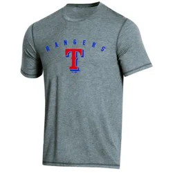 MLB Texas Rangers Men's Gray Athlete Performance T-Shirt - S