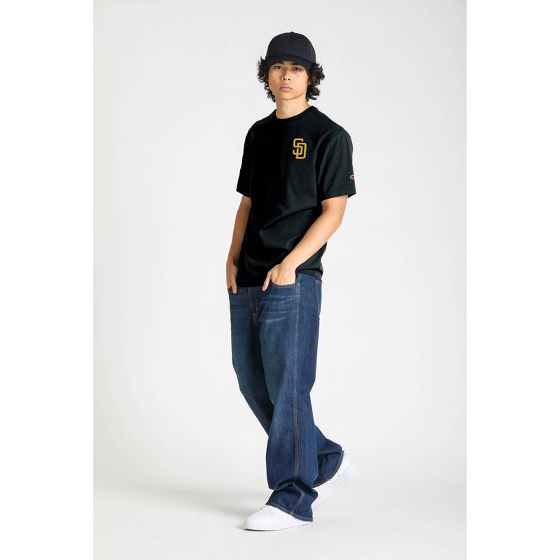 slide 1 of 8, MLB San Diego Padres Men's Champion Black Heavyweight T-Shirt - L, 1 ct