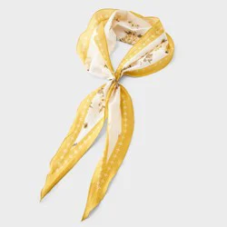 Western Floral Pattern Bolo Tie Scarf with Ring - Universal Thread™ Yellow