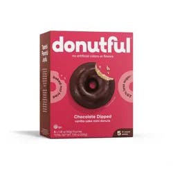 Bakeful Donutful Chocolate Dipped Mini Donuts - 7.05oz/10ct