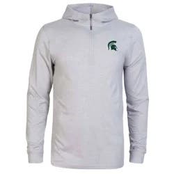 NCAA Michigan State Spartans Men's 3/4 Zip Sweatshirt with Hood - L