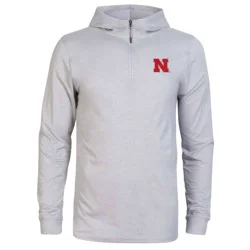 NCAA Nebraska Cornhuskers Men's 3/4 Zip Sweatshirt with Hood - XXL