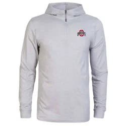 NCAA Ohio State Buckeyes Men's 3/4 Zip Sweatshirt with Hood - L