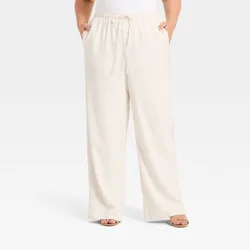 Women's Effortless Pull-On Pants - A New Day™ Cream XXL