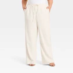Women's Effortless Pull-On Pants - A New Day™ Cream XXL