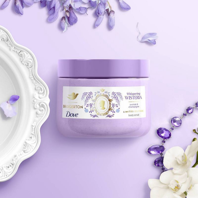 Dove Beauty Limited Edition Bridgerton Body Scrub - Whispering Wisteria -  Orchids & Champagne Scent - 15oz | Shipt
