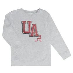 NCAA Alabama Crimson Boys' Ash Crew Neck Fleece Sweatshirt - S