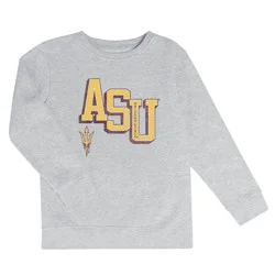 NCAA Arizona State Sun Devils Boys' Ash Crew Neck Fleece Sweatshirt - L