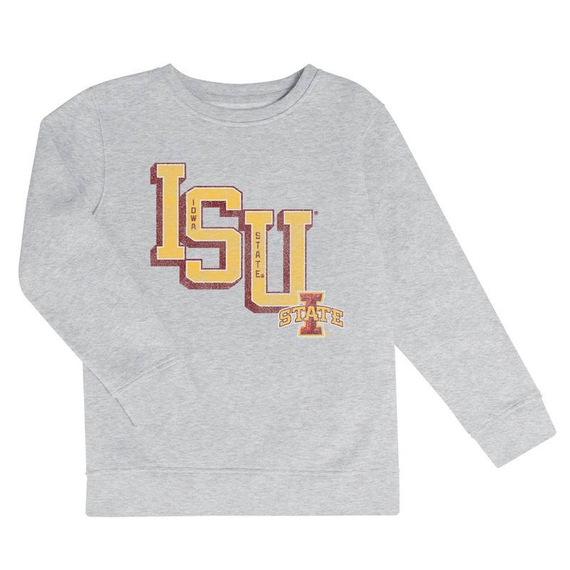 slide 1 of 3, NCAA Iowa State Cyclones Boys' Ash Crew Neck Fleece Sweatshirt - XS, 1 ct
