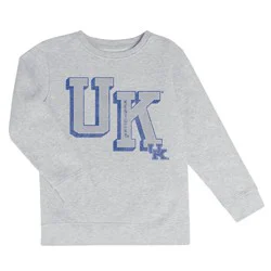 NCAA Kentucky Wildcats Boys' Ash Crew Neck Fleece Sweatshirt - XS