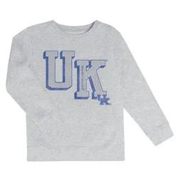NCAA Kentucky Wildcats Boys' Ash Crew Neck Fleece Sweatshirt - XS