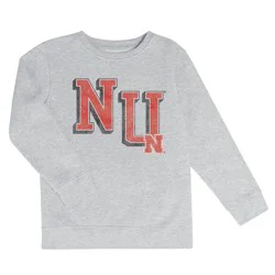 NCAA Nebraska Cornhuskers Boys' Ash Crew Neck Fleece Sweatshirt - XS