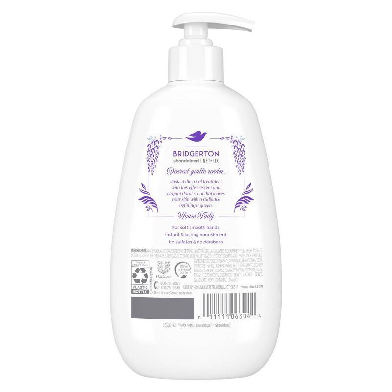 slide 2 of 8, Dove Beauty Limited Edition Bridgerton Liquid Hand Wash - Whispering Wisteria - Orchids & Champagne Scent - 12 fl oz, 12 fl oz