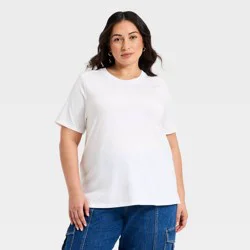 Women's Short Sleeve T-Shirt - Ava & Viv™ White 2X