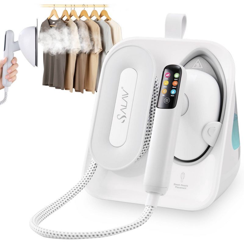 slide 1 of 9, SALAV Deluxe Duopress Steam Station White, 1 ct