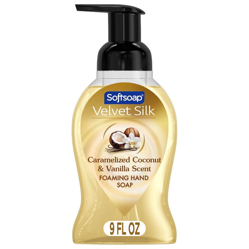 slide 1 of 14, Softsoap Velvet Silk Caramelized Coconut & Vanilla Foaming Hand Soap - 9 fl oz, 9 fl oz