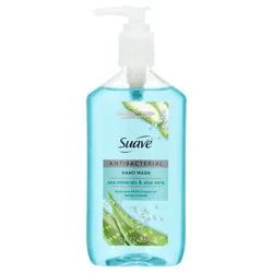 Suave Anti-Bacterial Liquid Hand Wash - Sea Minerals & Aloe Vera - 12 fl oz