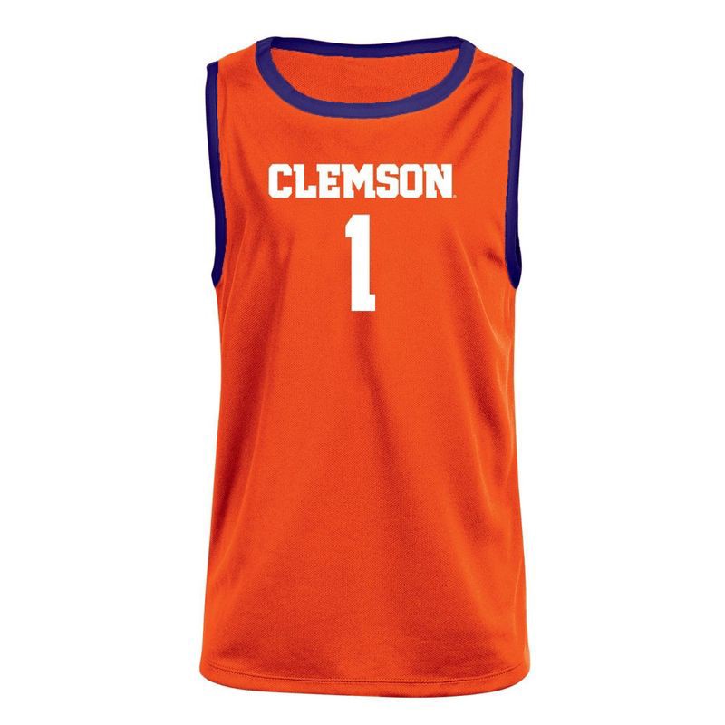slide 1 of 3, NCAA Clemson Tigers Boys' Basketball Jersey - L, 1 ct