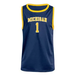 NCAA Michigan Wolverines Boys' Basketball Jersey - XL
