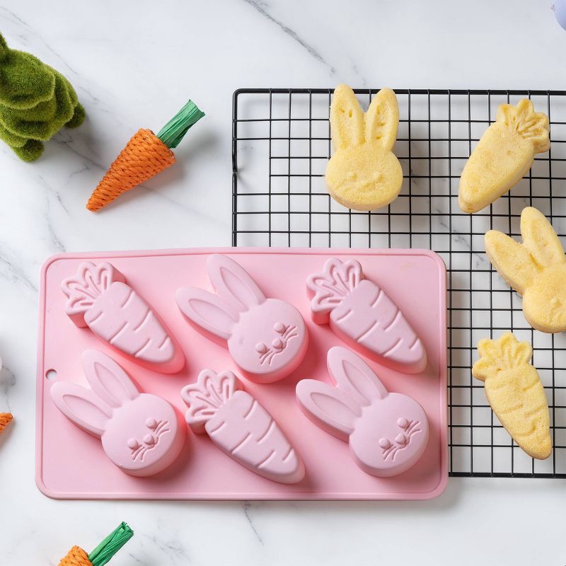 slide 3 of 5, Cook With Color Easter Silicone Cake Pan, 1 ct