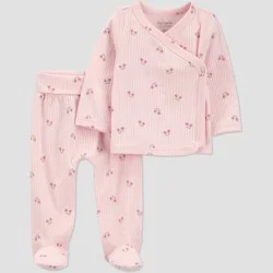 Carter's Just One You® Baby Girls' 2pc Floral Top and Bottom Set - Pink 3M