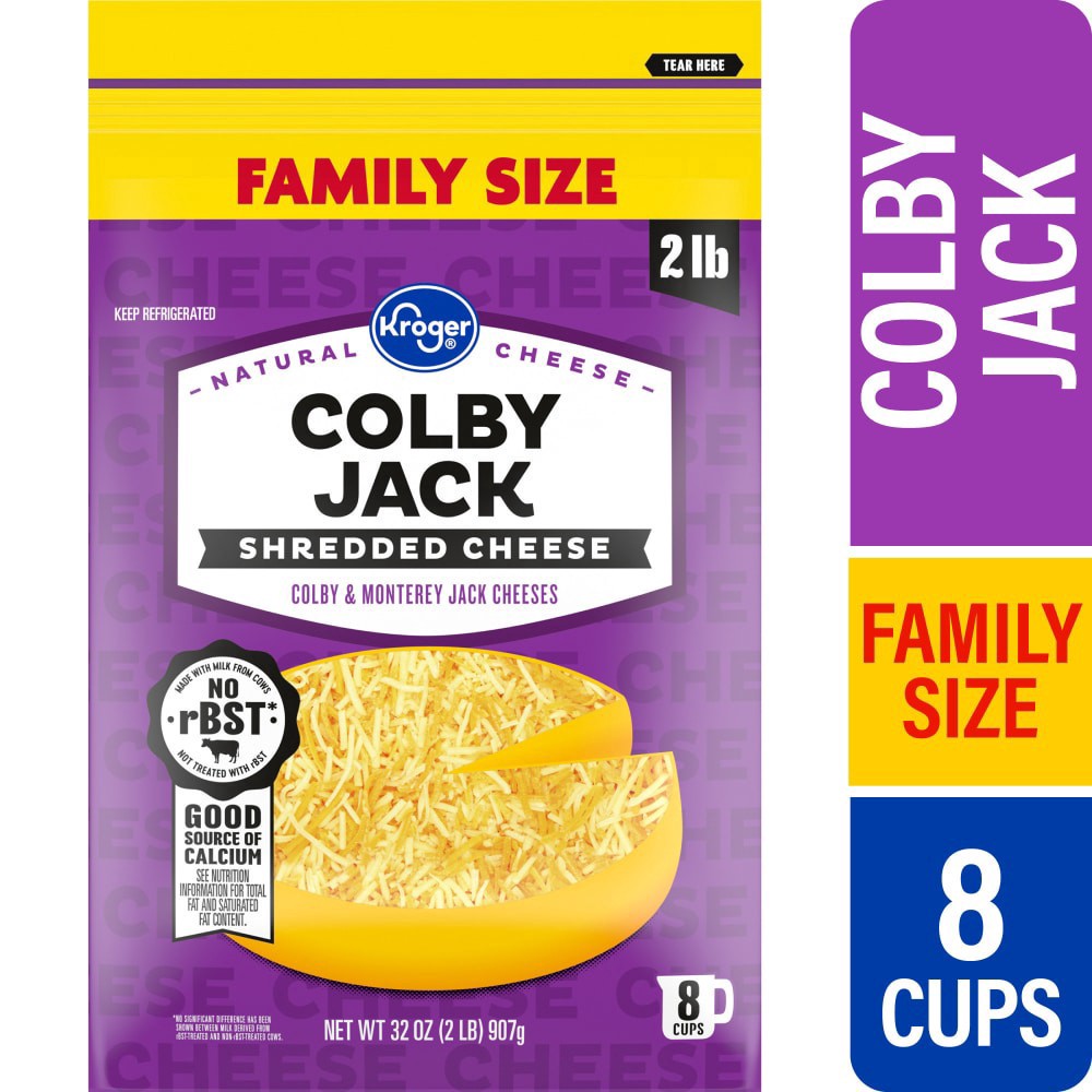 slide 1 of 4, Kroger® Colby Jack Shredded Cheese Family Size, 32 oz