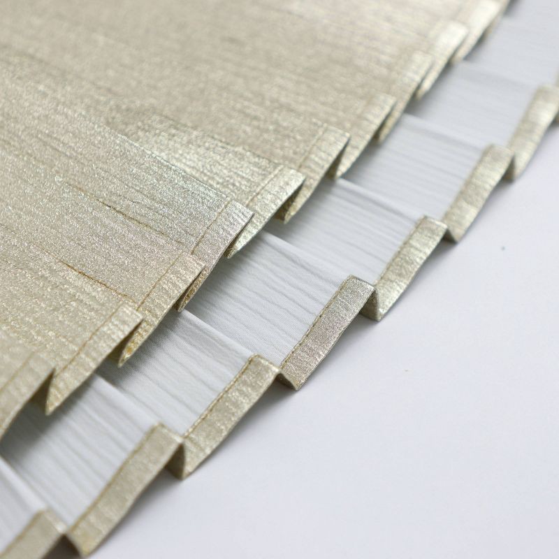 slide 6 of 10, Owillo® Girls' Foil Pleated Skirt - Gold L, 1 ct