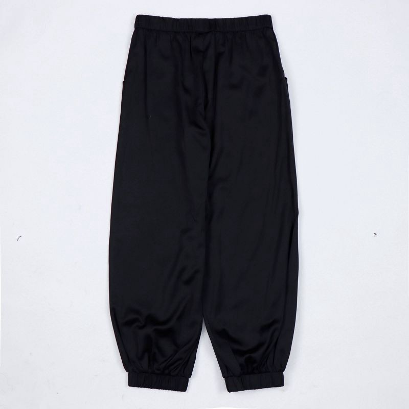 slide 2 of 11, Owillo® Girls' Satin Parachute Pants - Black XS, 1 ct
