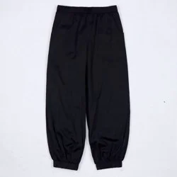 Owillo® Girls' Satin Parachute Pants - Black M