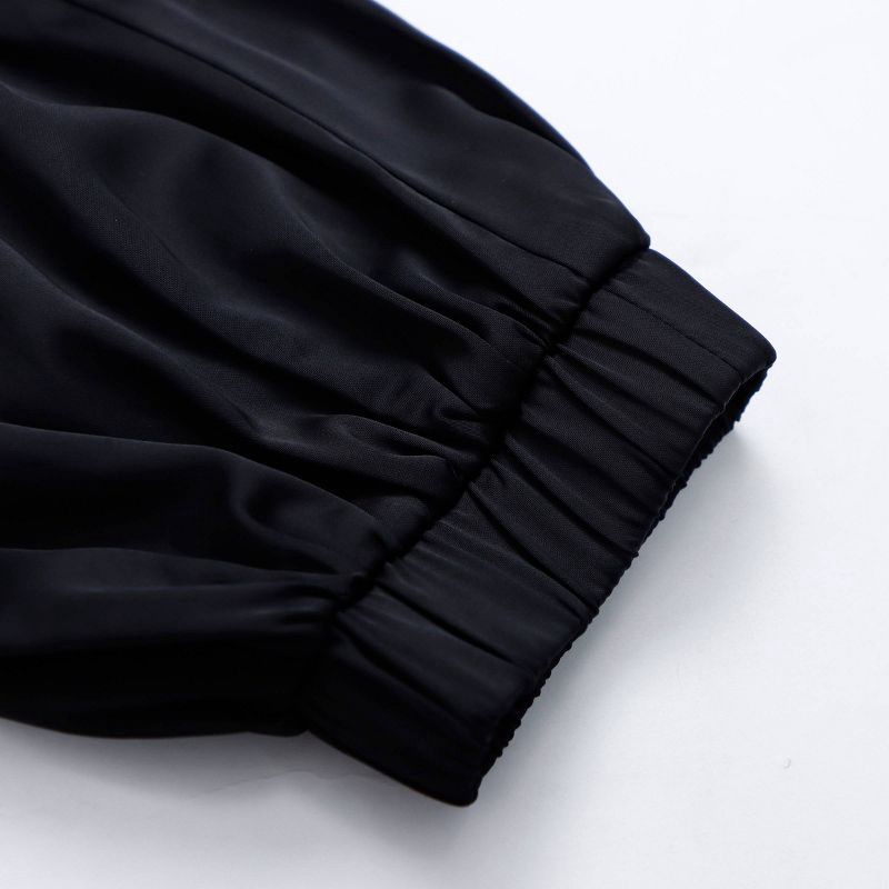 slide 5 of 11, Owillo® Girls' Satin Parachute Pants - Black L, 1 ct