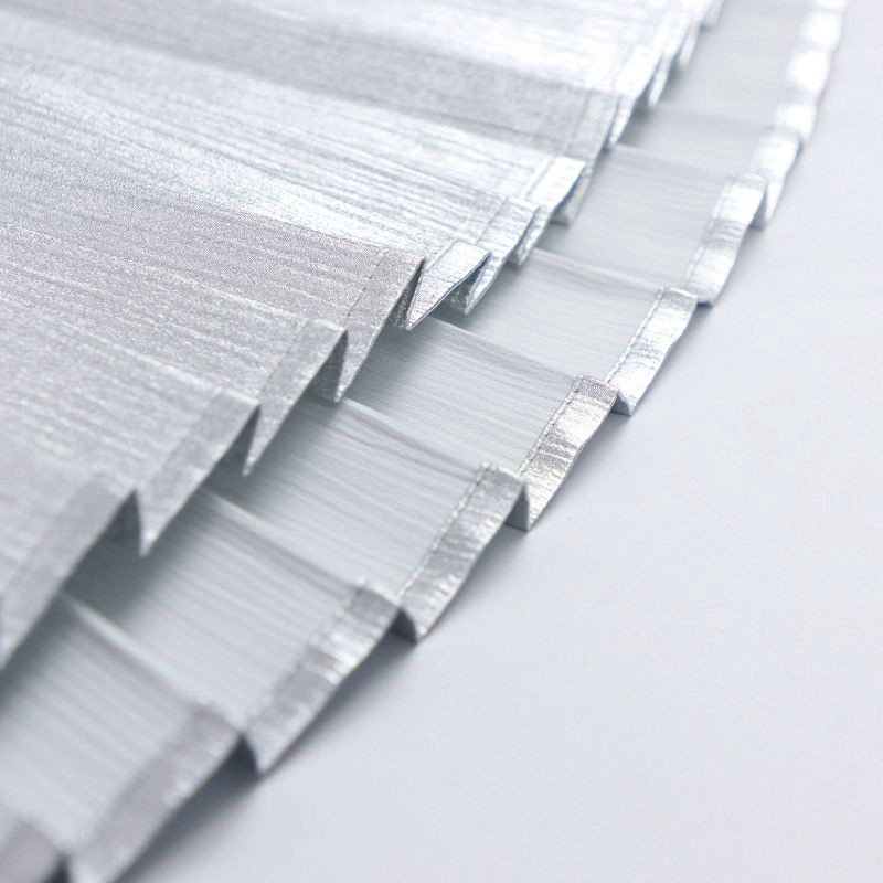 slide 8 of 11, Owillo® Girls' Foil Pleated Skirt - Silver XS, 1 ct