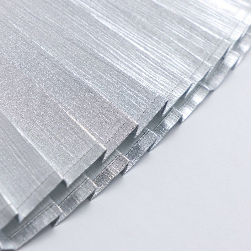 slide 6 of 11, Owillo® Girls' Foil Pleated Skirt - Silver L, 1 ct