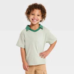 Toddler Boys' Oversized Short-Sleeve Polo Shirt - Cat & Jack™ Green 5T