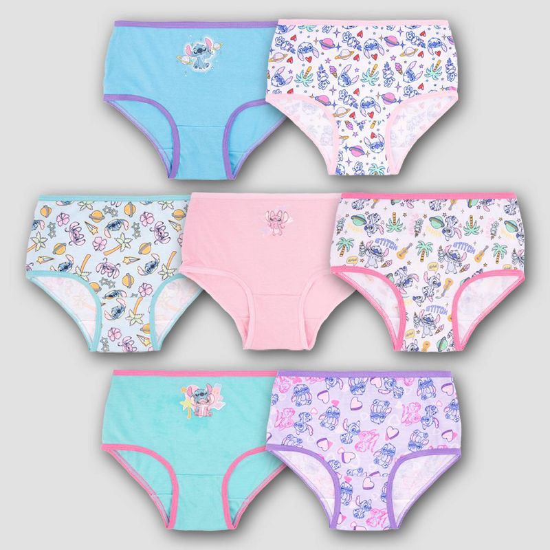 slide 1 of 4, Toddler Girls' 7pk Lilo & Stitch Briefs - 4T, 7 ct