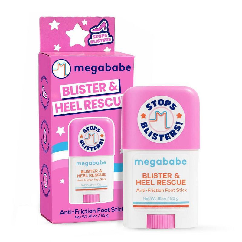 slide 1 of 8, Megababe Blister & Heel Rescue Anti-Friction Foot Stick - 0.81oz, 0.81 oz