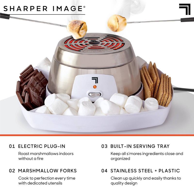 slide 3 of 8, Sharper Image 5pc S'mores Maker White, 5 ct