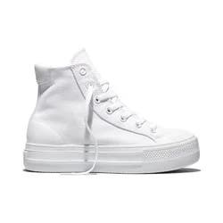 Converse Women's Platform High Top Sneakers - White 7