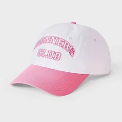 Runners Club Baseball Hat - All In Motion™ Light White/Pink