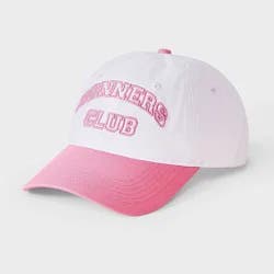 Runners Club Baseball Hat - All In Motion™ Light White/Pink