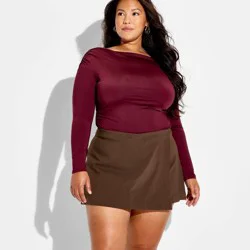 Women's Mini A-Line Skirt - Wild Fable™ Brown XXL