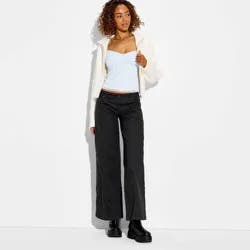 Women's Wide Leg Utility Pants - Wild Fable™ Black XXS