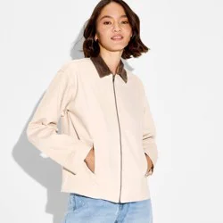 Women's Twill 90's Barn Field Jacket - Wild Fable™ Tan S