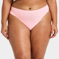 Women's Seamless Thong Underwear - Auden™ Rose Pink 4X