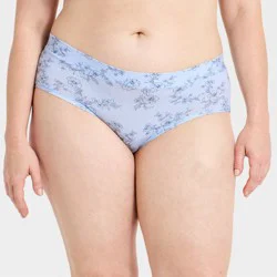 Women's Cotton Stretch Hipster Underwear - Auden™ Light Blue 2X