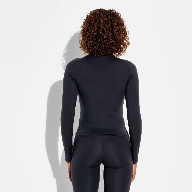 slide 3 of 3, Women's ButterBliss Full Zip Jacket - Wild Fable™ Slate Black M, 1 ct